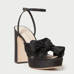 Loeffler Randall Natalia Black Platform Bow Heel BRAND NEW